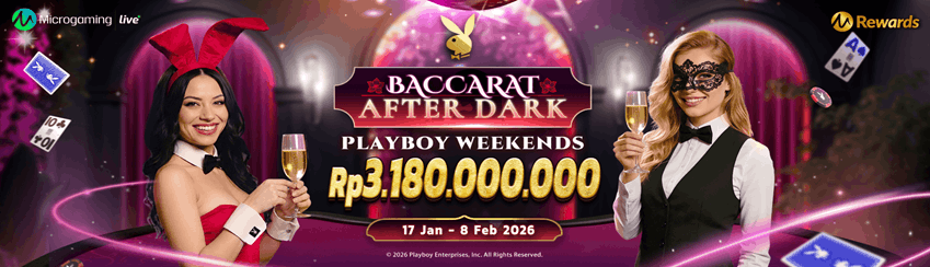 MICROGAMING LIVE - Baccarat After Dark: Playboy Weekends!