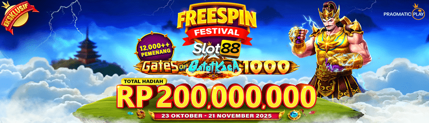 SLOT88 X PP - Freespin Festival Slot88 Gates of Gatot Kaca 1000	